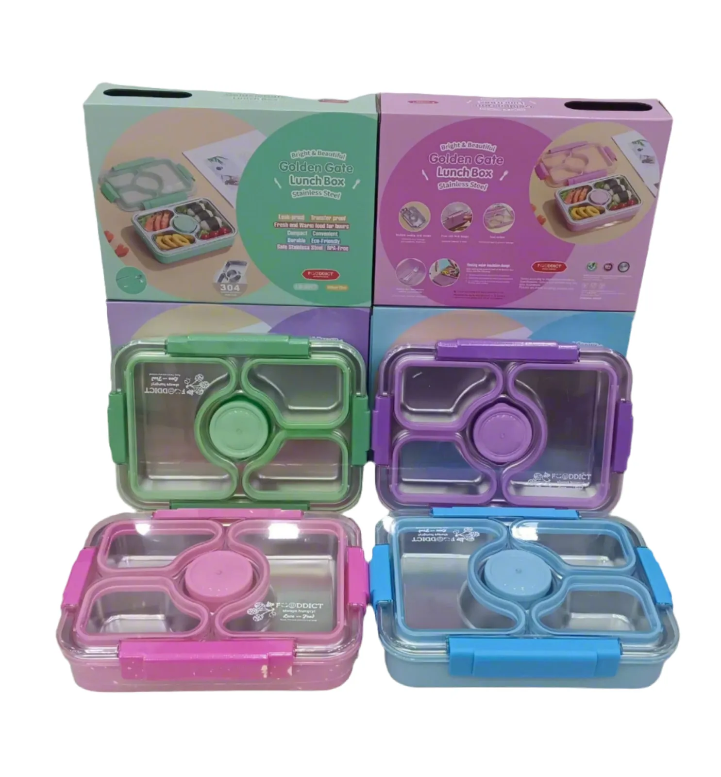 Transfer Proof - 4 Compartments Lunchbox | 1020ml