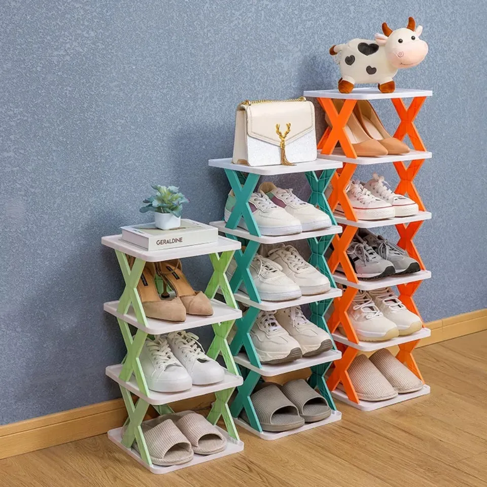 X-SHAPED ZIGZAG SHOE RACK